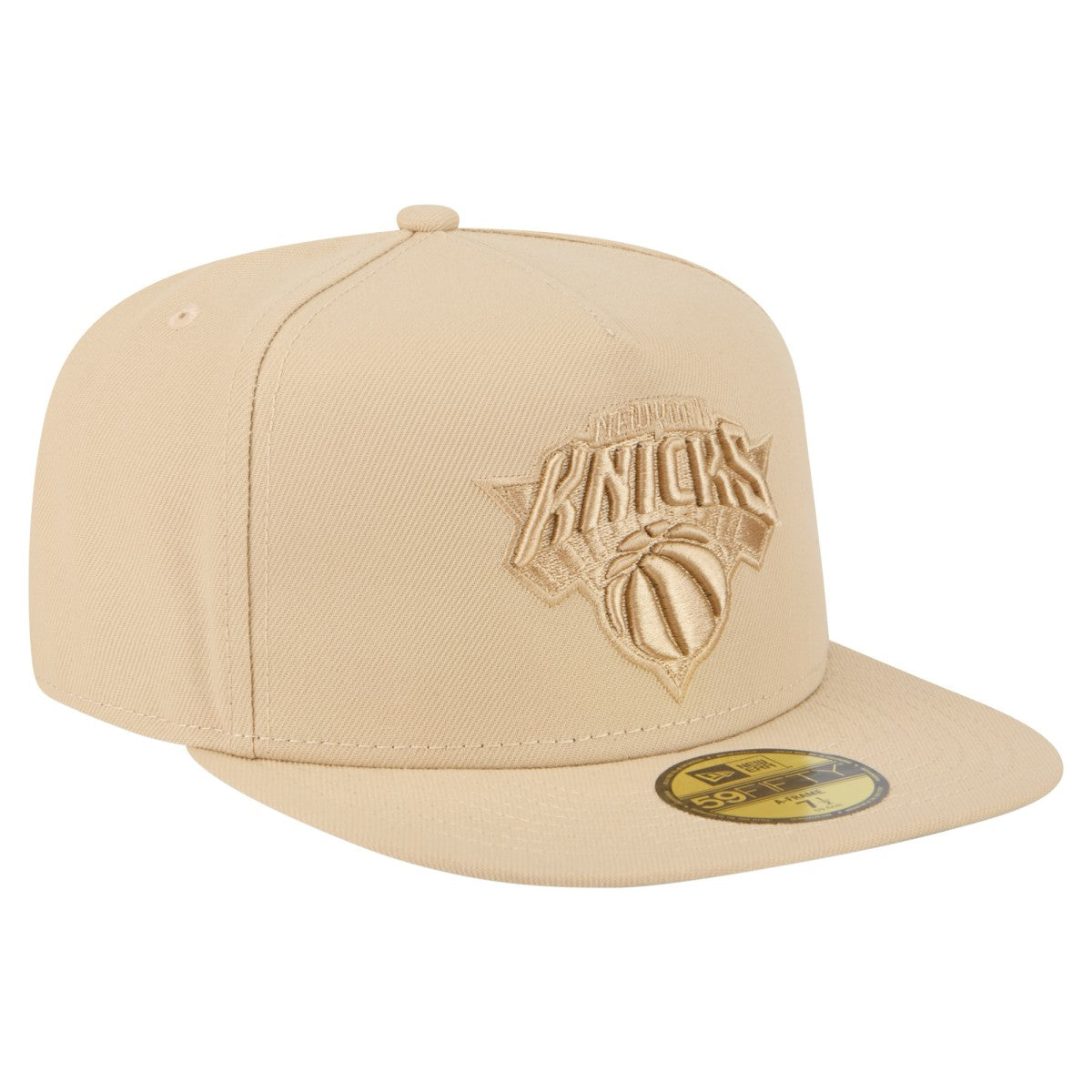 Khaki New York Knicks Color Pack A-Frame 59FIFTY Fitted Hat | NBA