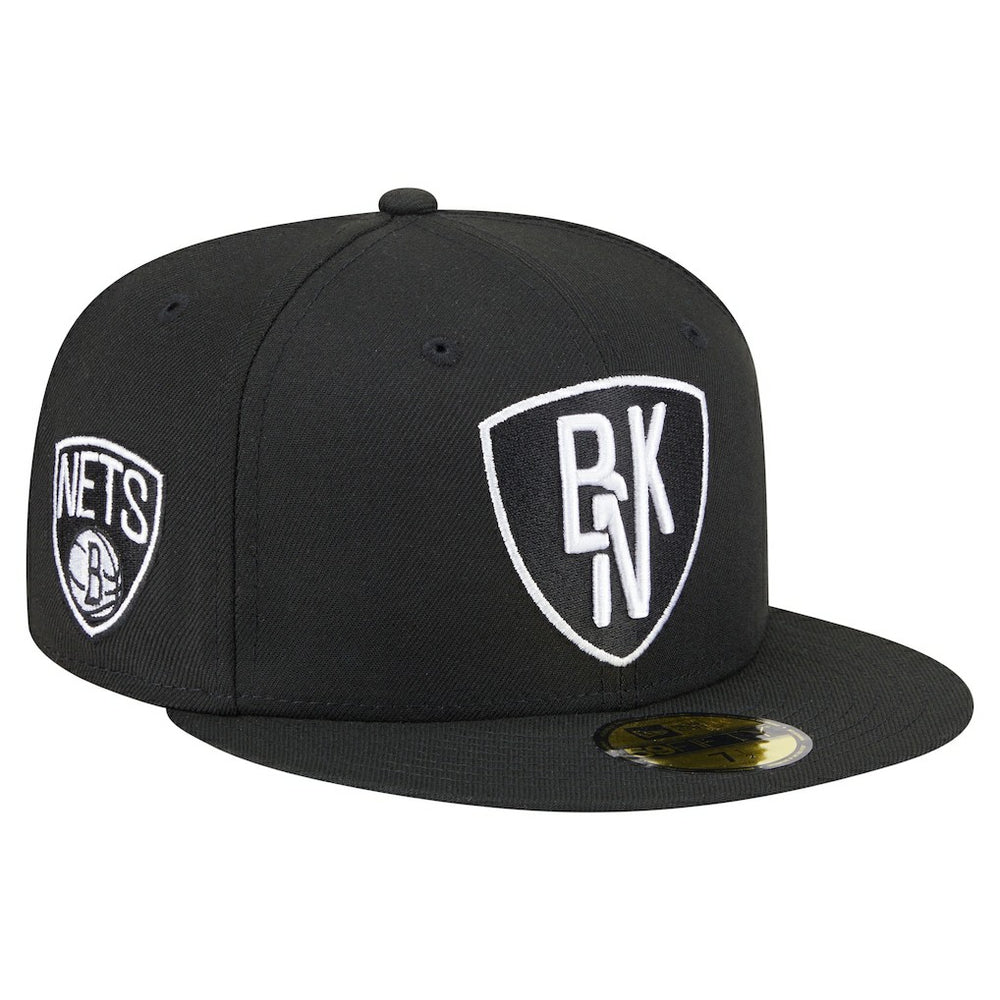 Black Brooklyn Nets Deceptor 59FIFTY Fitted Hat | NBA