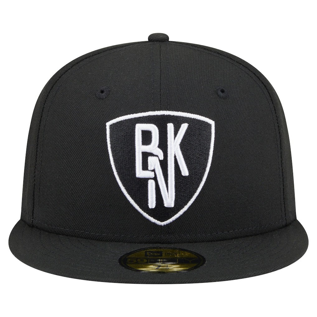 Black Brooklyn Nets Deceptor 59FIFTY Fitted Hat | NBA