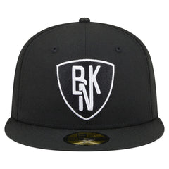 Black Brooklyn Nets Deceptor 59FIFTY Fitted Hat | NBA