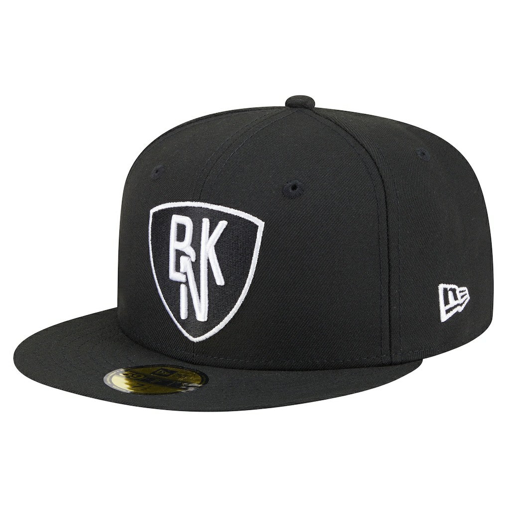 Black Brooklyn Nets Deceptor 59FIFTY Fitted Hat | NBA