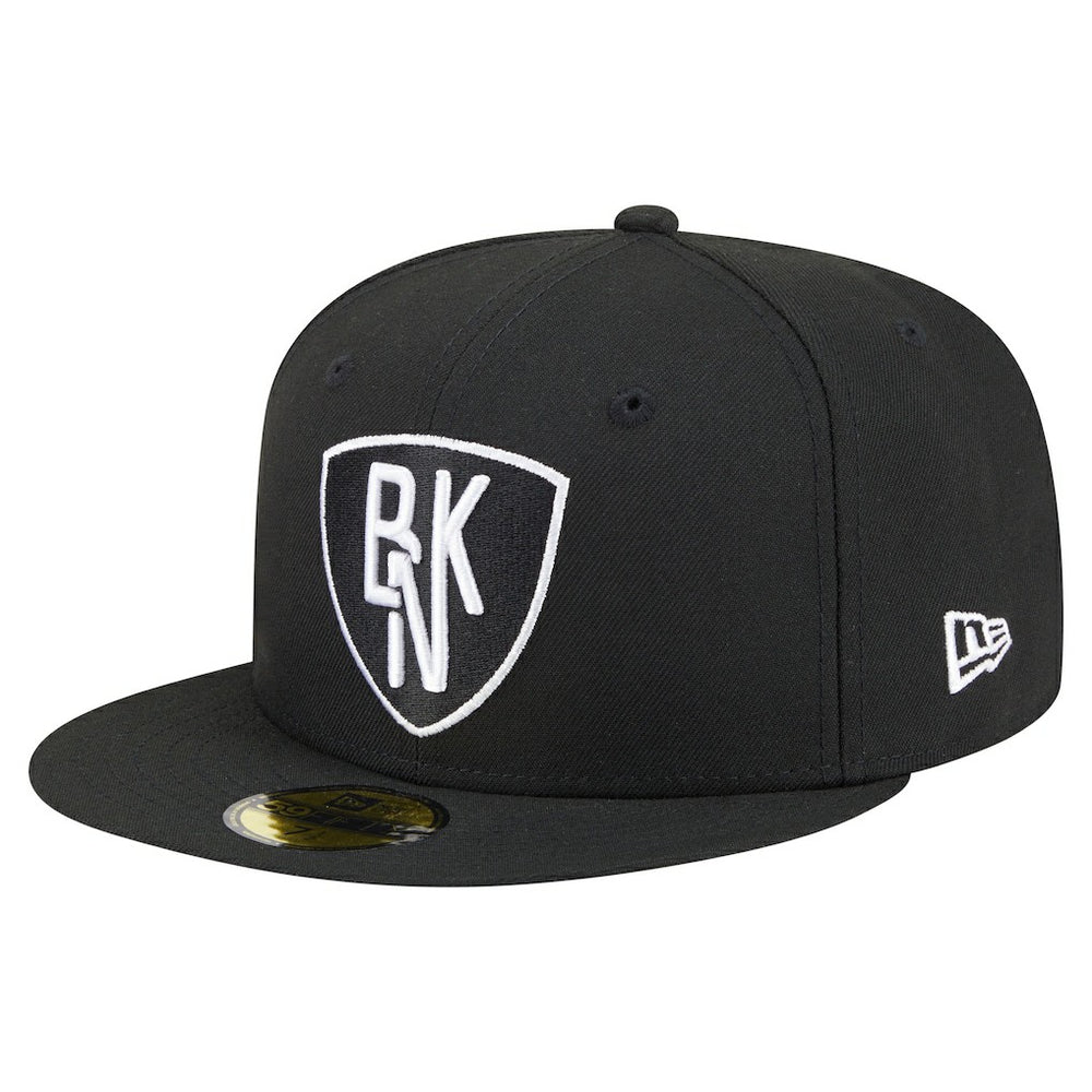 Black Brooklyn Nets Deceptor 59FIFTY Fitted Hat | NBA