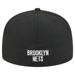 Black Brooklyn Nets Deceptor 59FIFTY Fitted Hat | NBA