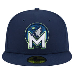Navy Minnesota Timberwolves Deceptor 59FIFTY Fitted Hat | NBA