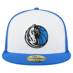 White/Blue Dallas Mavericks Repeat 59Fifty Fitted Hat sale | NBA