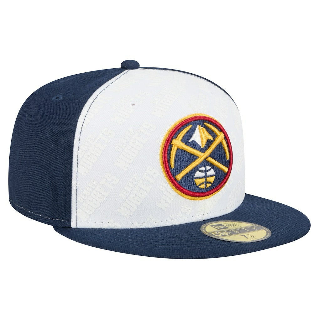 White/Navy Denver Nuggets Repeat 59Fifty Fitted Hat sale | NBA