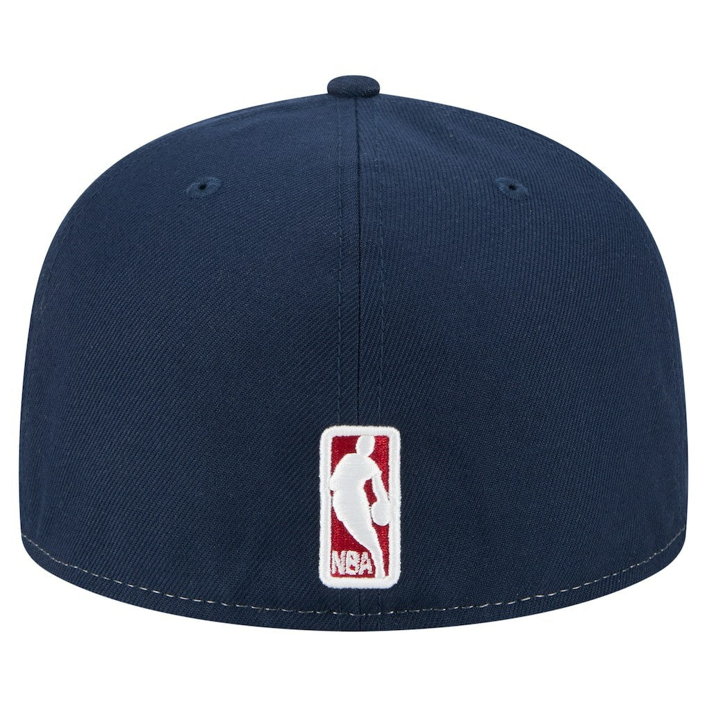 White/Navy Denver Nuggets Repeat 59Fifty Fitted Hat sale | NBA