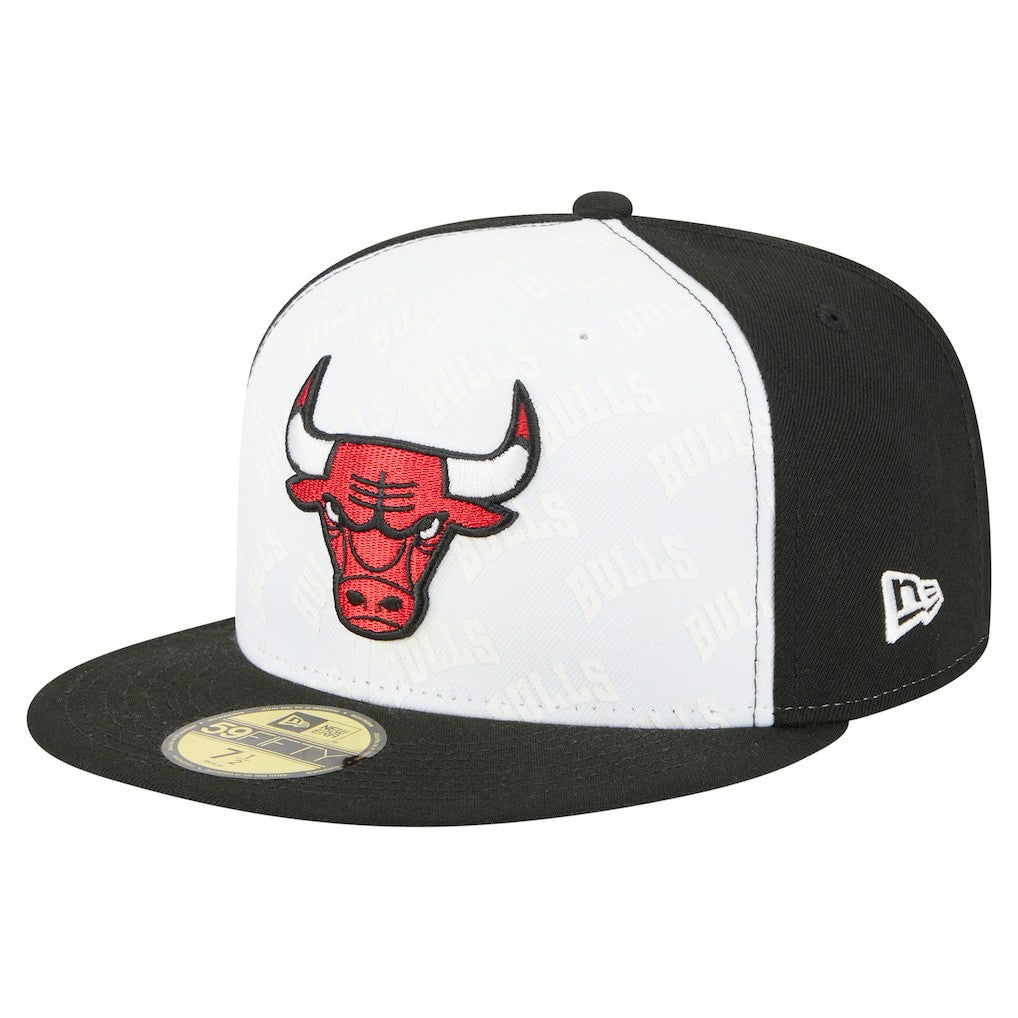 White/Black Chicago Bulls Repeat 59Fifty Fitted Hat | NBA