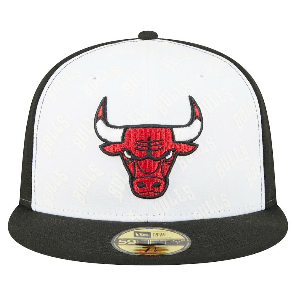 White/Black Chicago Bulls Repeat 59Fifty Fitted Hat | NBA