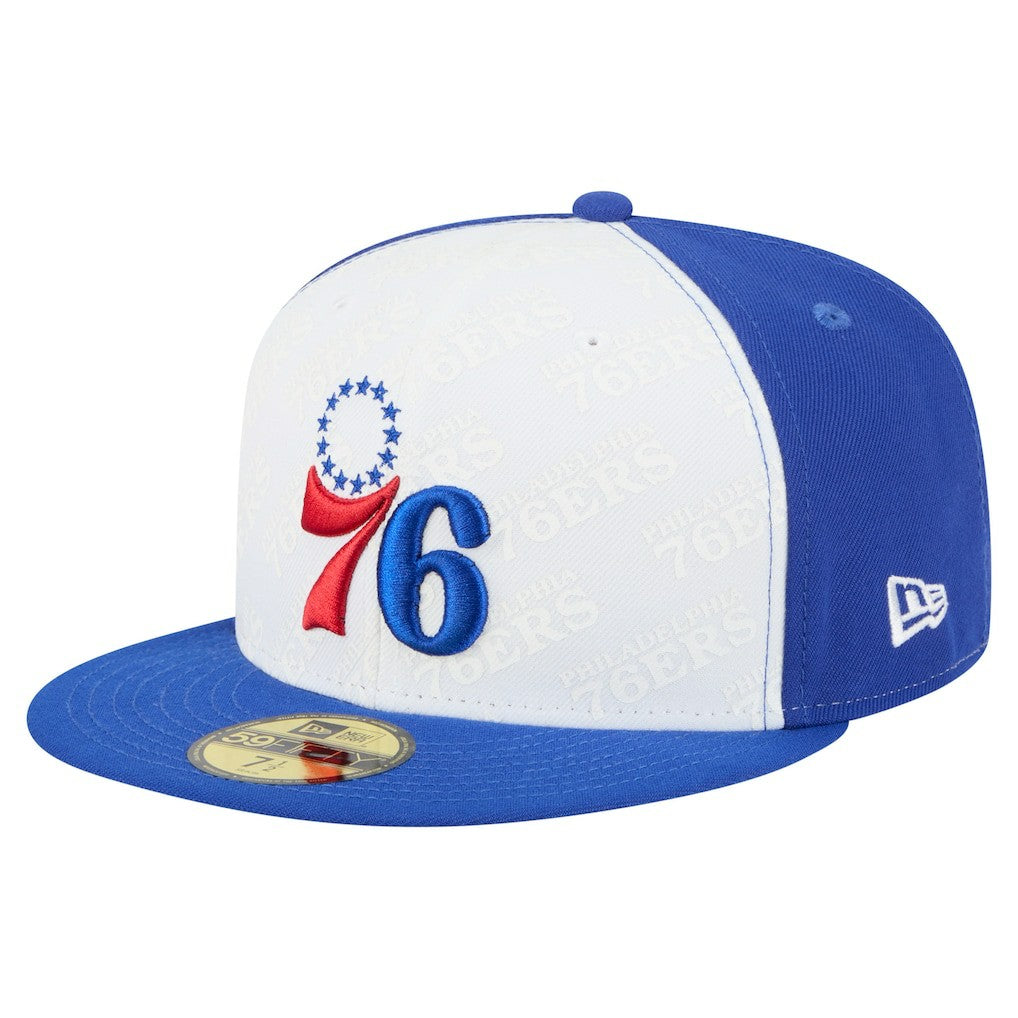 White/Royal Philadelphia 76ers Repeat 59Fifty Fitted Hat | NBA
