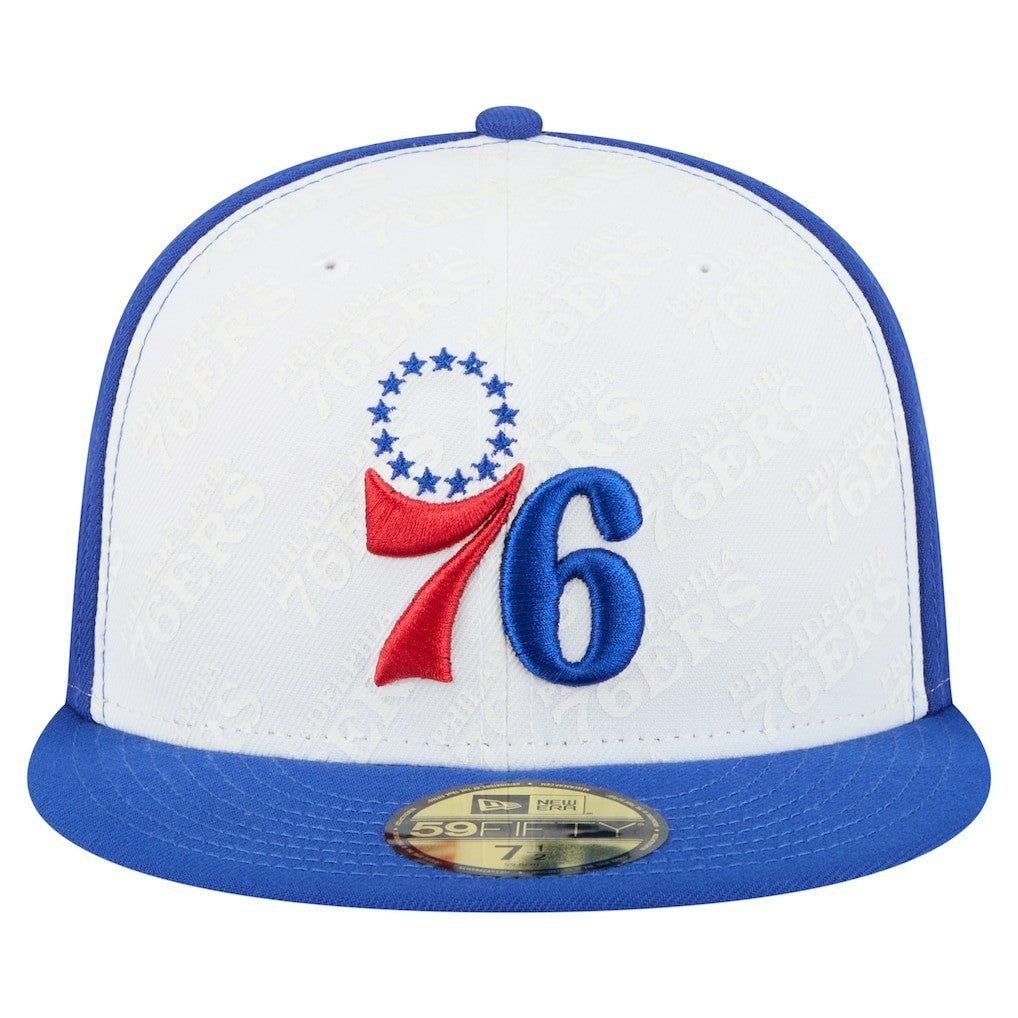 White/Royal Philadelphia 76ers Repeat 59Fifty Fitted Hat | NBA