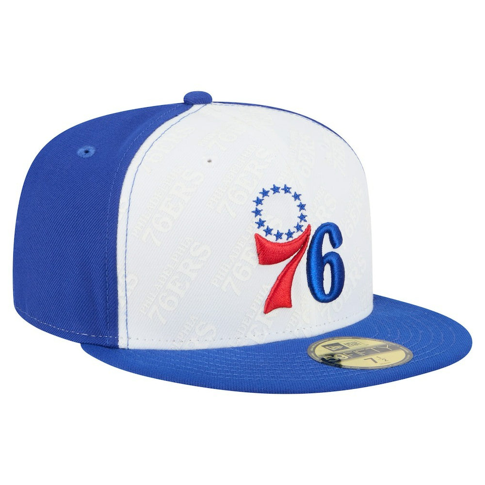 White/Royal Philadelphia 76ers Repeat 59Fifty Fitted Hat | NBA