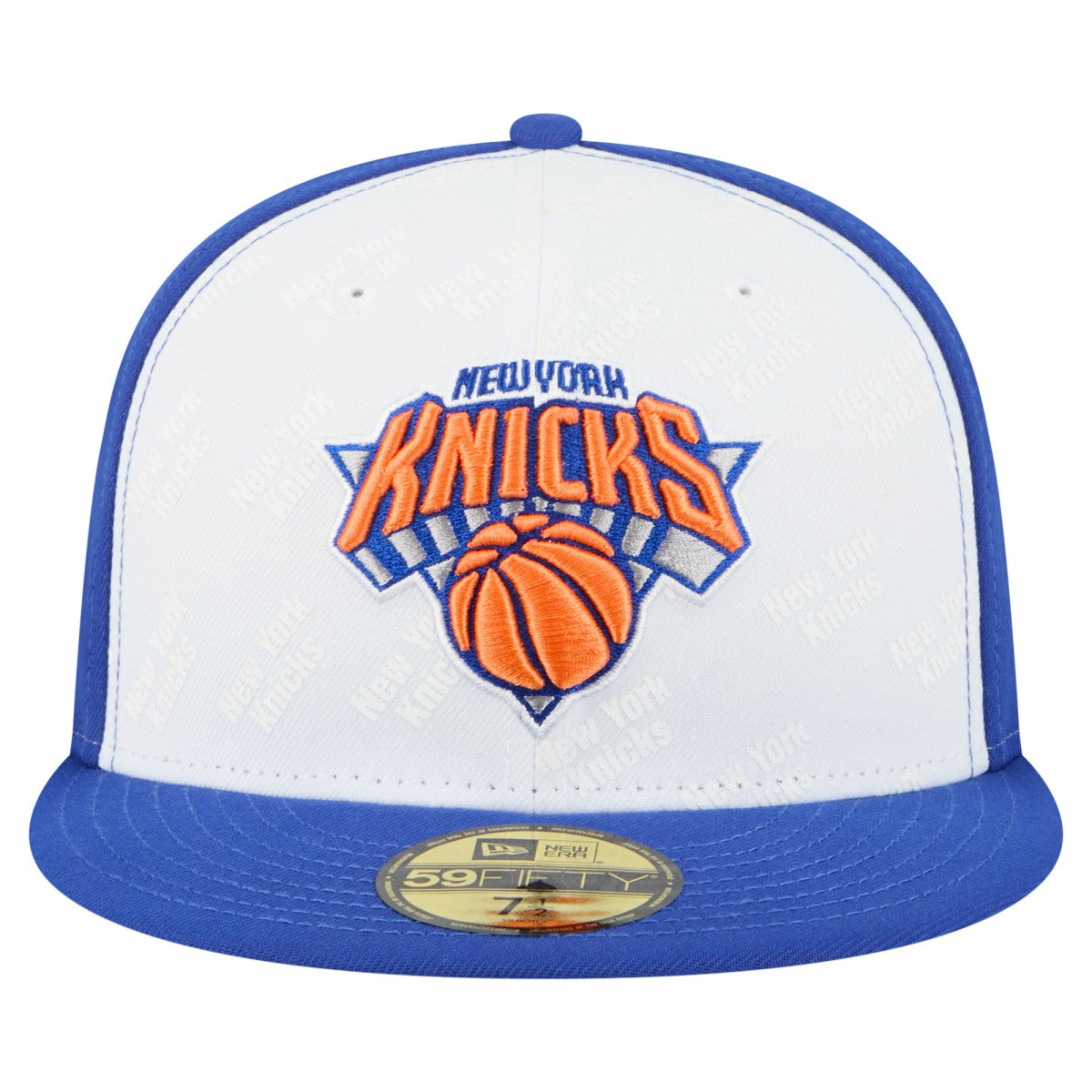 White/Blue New York Knicks Repeat 59Fifty Fitted Hat | NBA