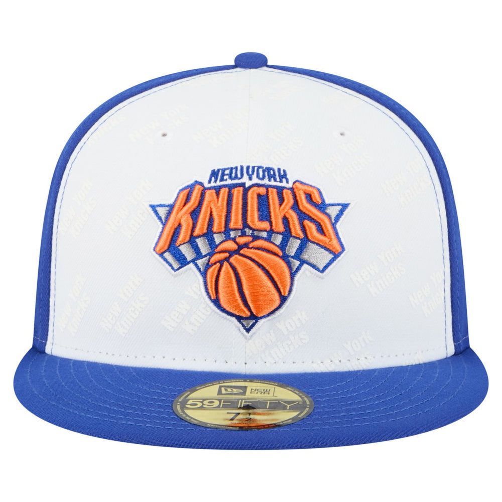 White/Blue New York Knicks Repeat 59Fifty Fitted Hat | NBA