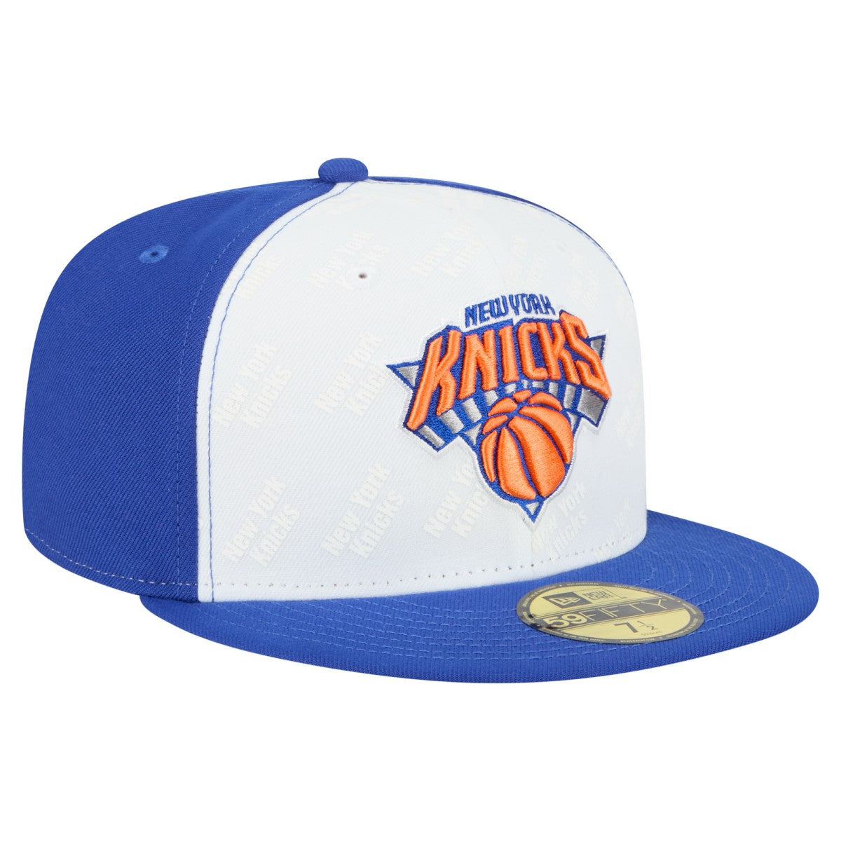 White/Blue New York Knicks Repeat 59Fifty Fitted Hat | NBA