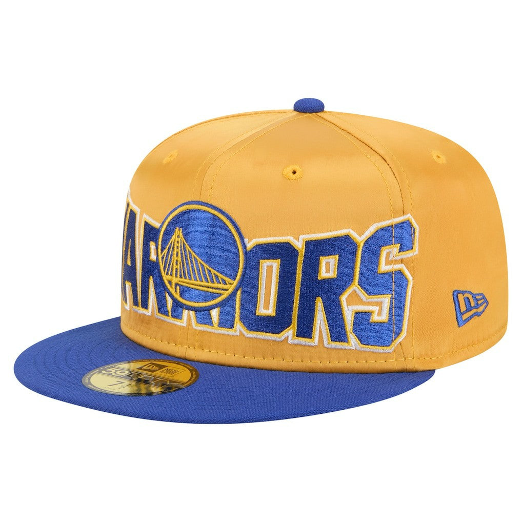 Gold/Royal Golden State Warriors Satin Two-Tone 59FIFTY Fitted Hat sale | NBA