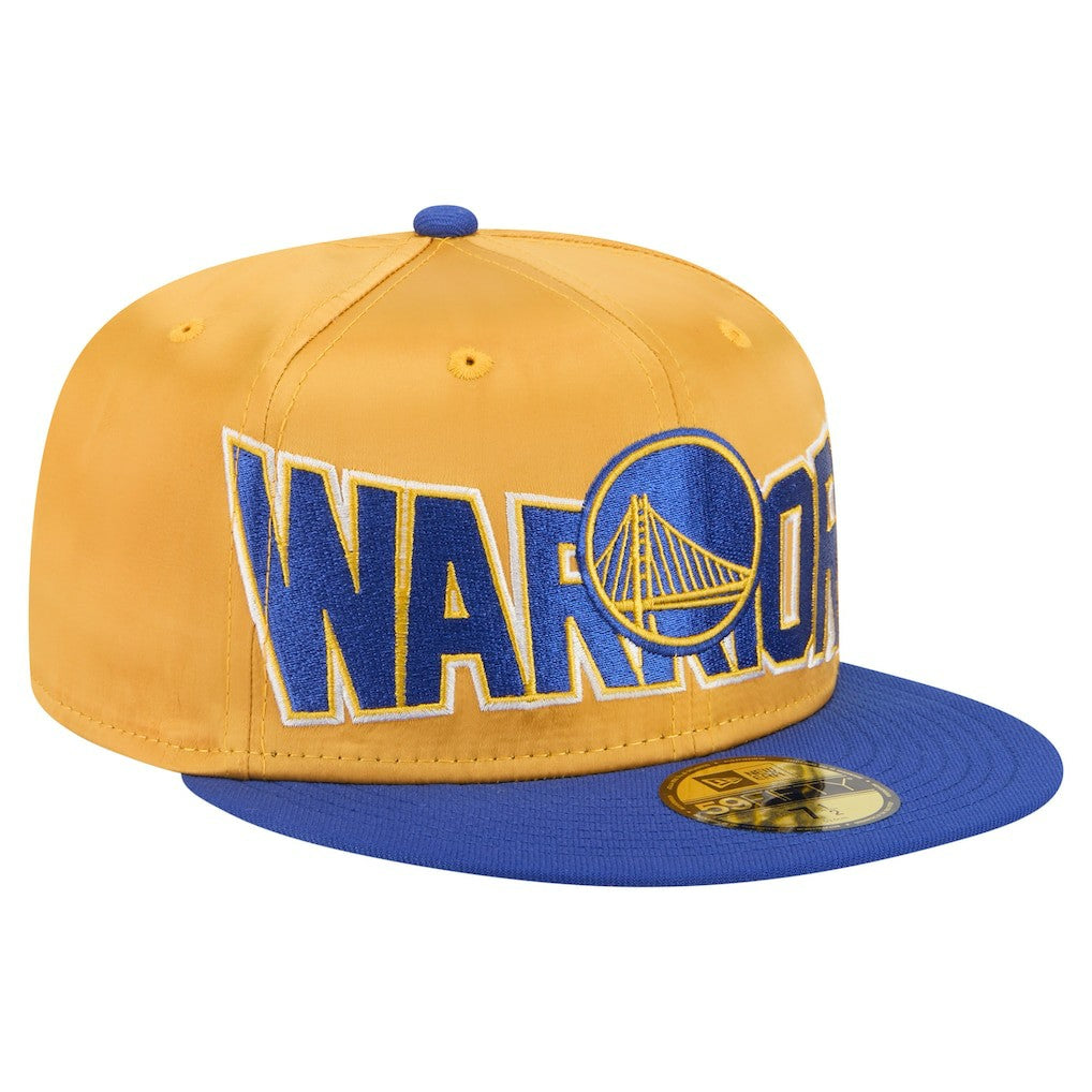 Gold/Royal Golden State Warriors Satin Two-Tone 59FIFTY Fitted Hat sale | NBA