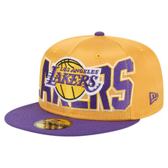 Gold/Purple Los Angeles Lakers Satin Two-Tone 59FIFTY Fitted Hat | NBA