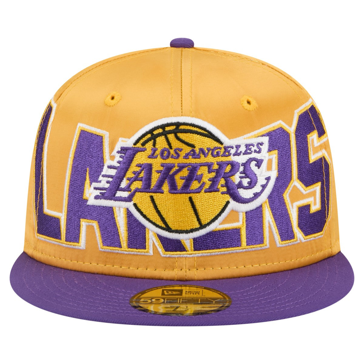 Gold/Purple Los Angeles Lakers Satin Two-Tone 59FIFTY Fitted Hat | NBA