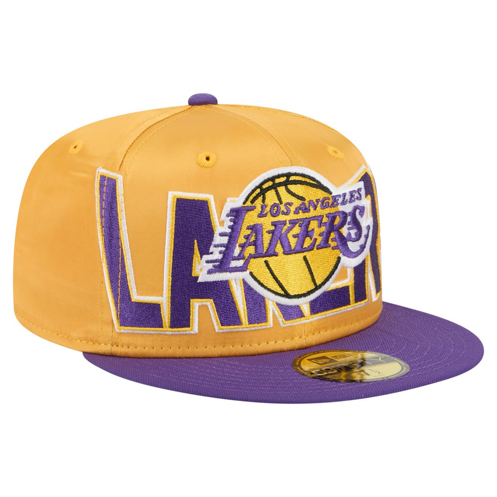 Gold/Purple Los Angeles Lakers Satin Two-Tone 59FIFTY Fitted Hat | NBA