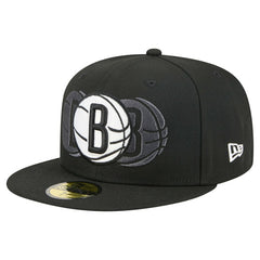 Black Brooklyn Nets Tri-Hit 59Fifty Fitted Hat | NBA