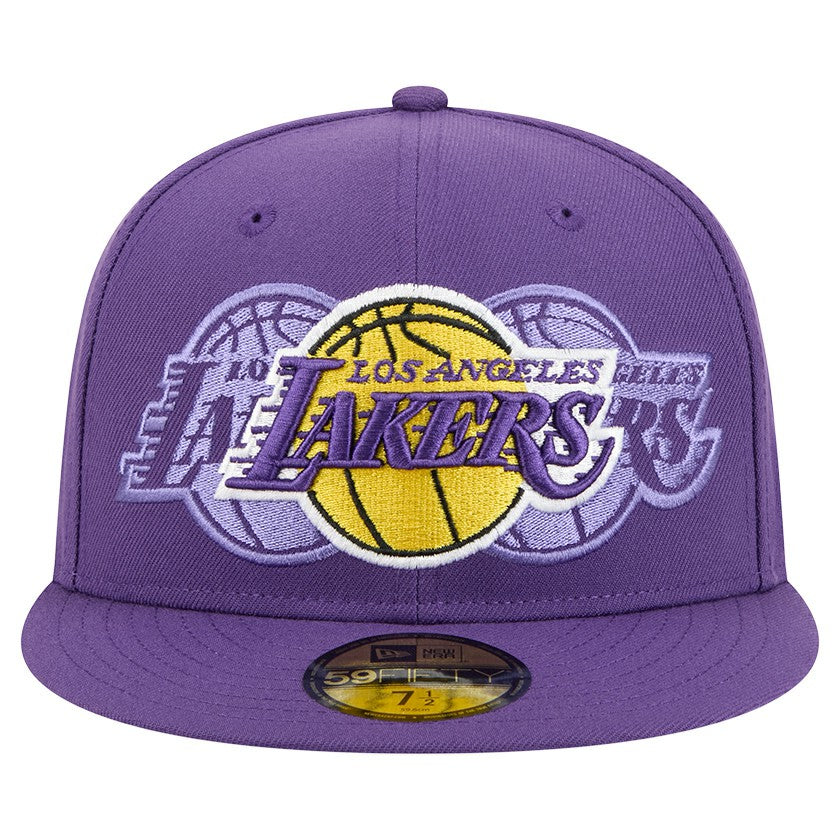 Purple Los Angeles Lakers Tri-Hit 59Fifty Fitted Hat | NBA