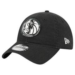Black Dallas Mavericks Stamp Fabric Applique 9TWENTY Adjustable Hat sale | NBA