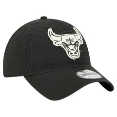 Black Chicago Bulls Stamp Fabric Applique 9TWENTY Adjustable Hat | NBA