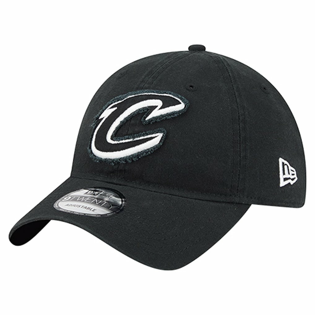 Black Cleveland Cavaliers Stamp Fabric Applique 9TWENTY Adjustable Hat sale | NBA
