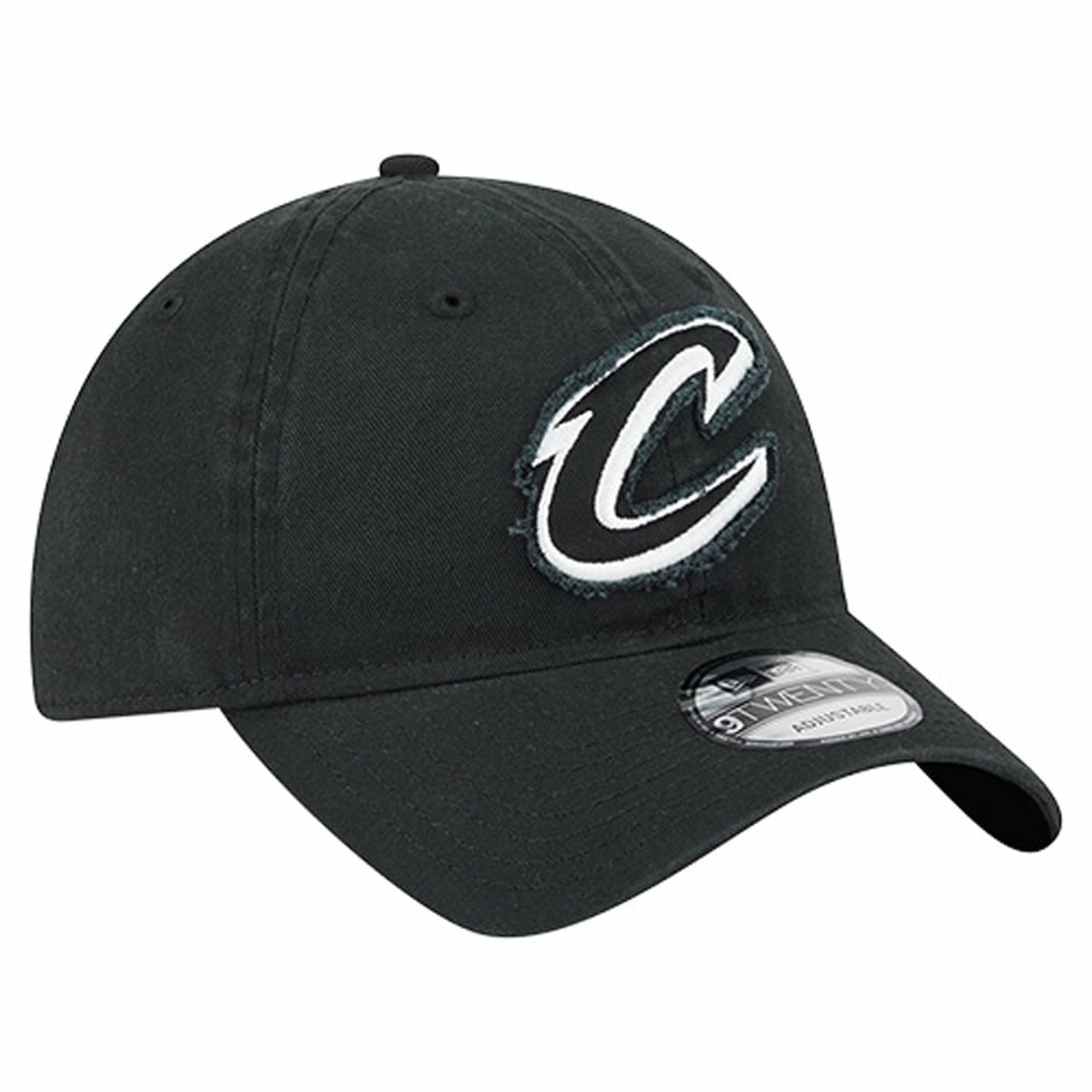 Black Cleveland Cavaliers Stamp Fabric Applique 9TWENTY Adjustable Hat sale | NBA