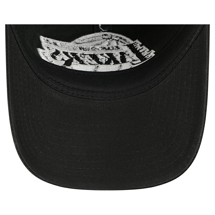 Black Los Angeles Lakers Stamp Fabric Applique 9TWENTY Adjustable Hat | NBA