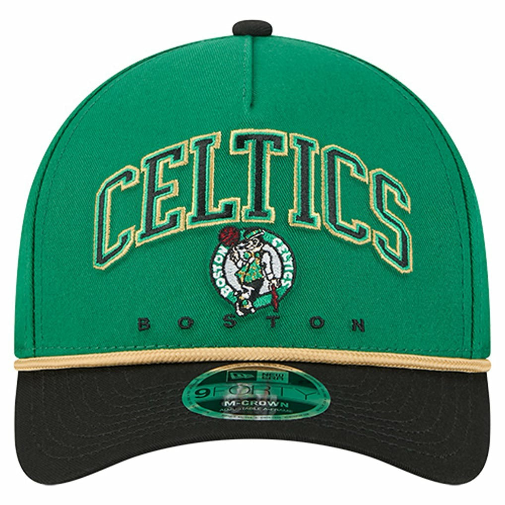 Kelly Green Boston Celtics Bold Arch COOLERA 9FORTY A-Frame M-Crown Adjustable Hat | NBA