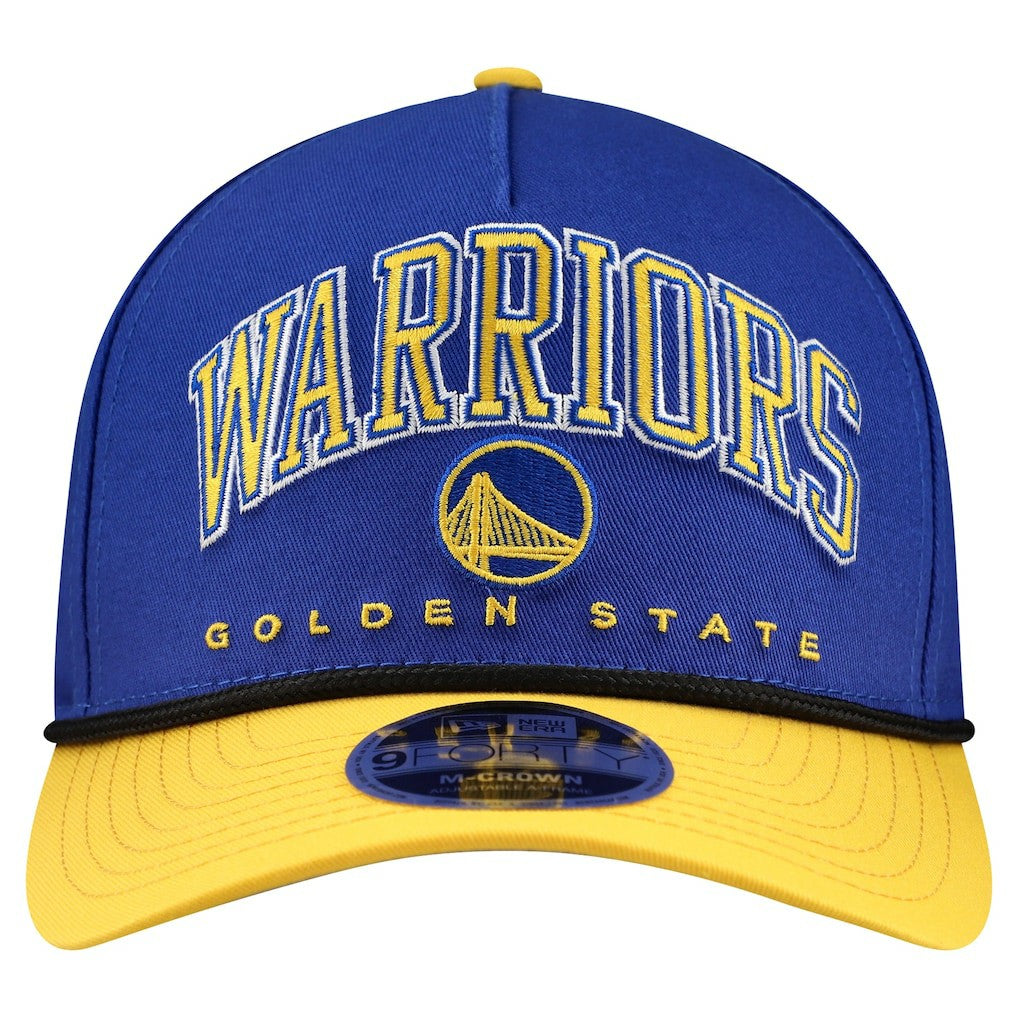Royal Golden State Warriors Bold Arch COOLERA 9FORTY A-Frame M-Crown Adjustable Hat sale | NBA
