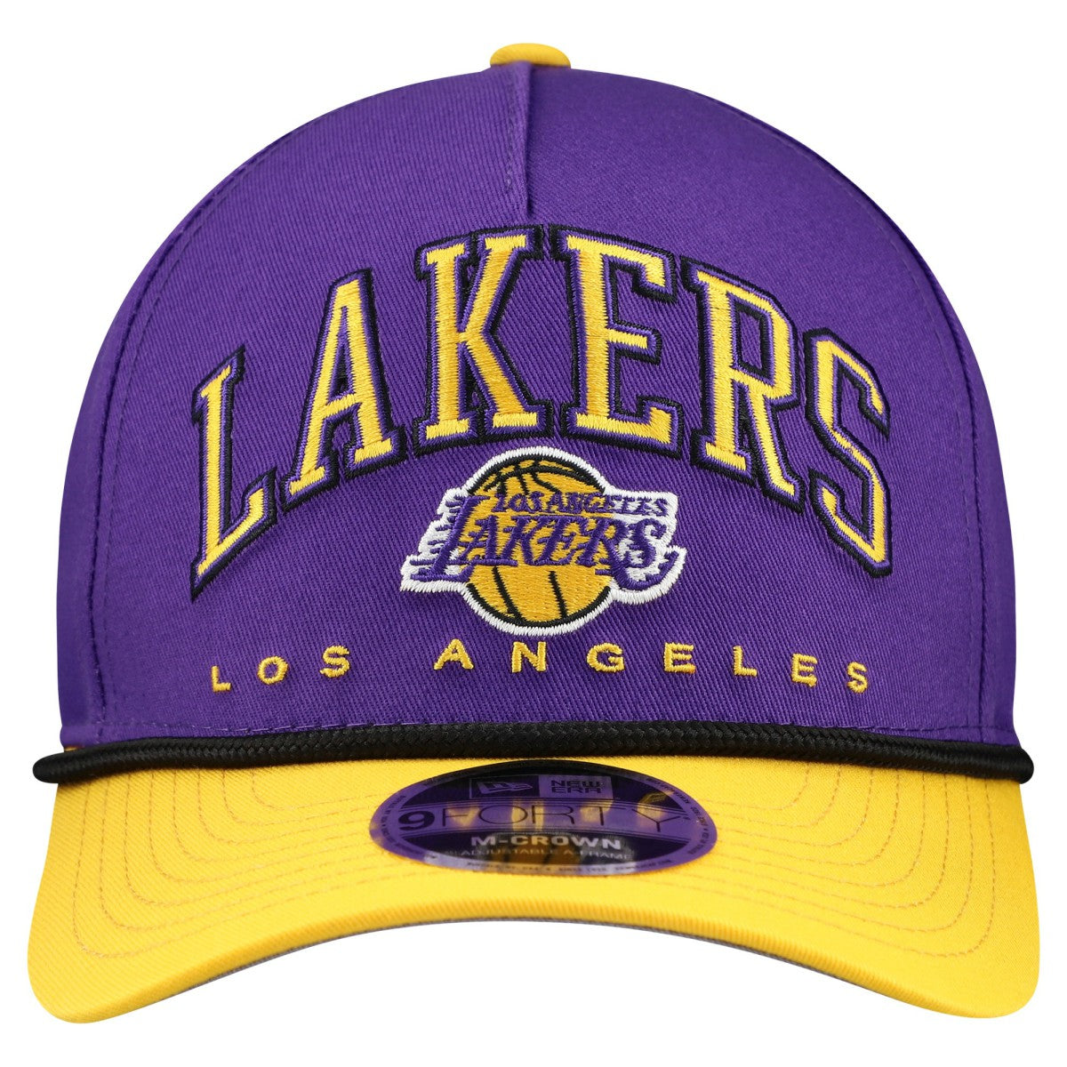 Purple Los Angeles Lakers Bold Arch COOLERA 9FORTY A-Frame M-Crown Adjustable Hat | NBA