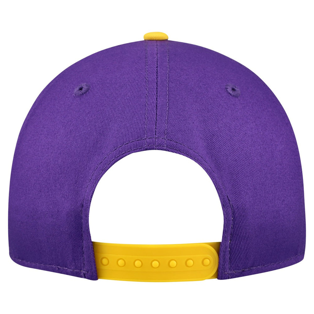 Purple Los Angeles Lakers Bold Arch COOLERA 9FORTY A-Frame M-Crown Adjustable Hat | NBA
