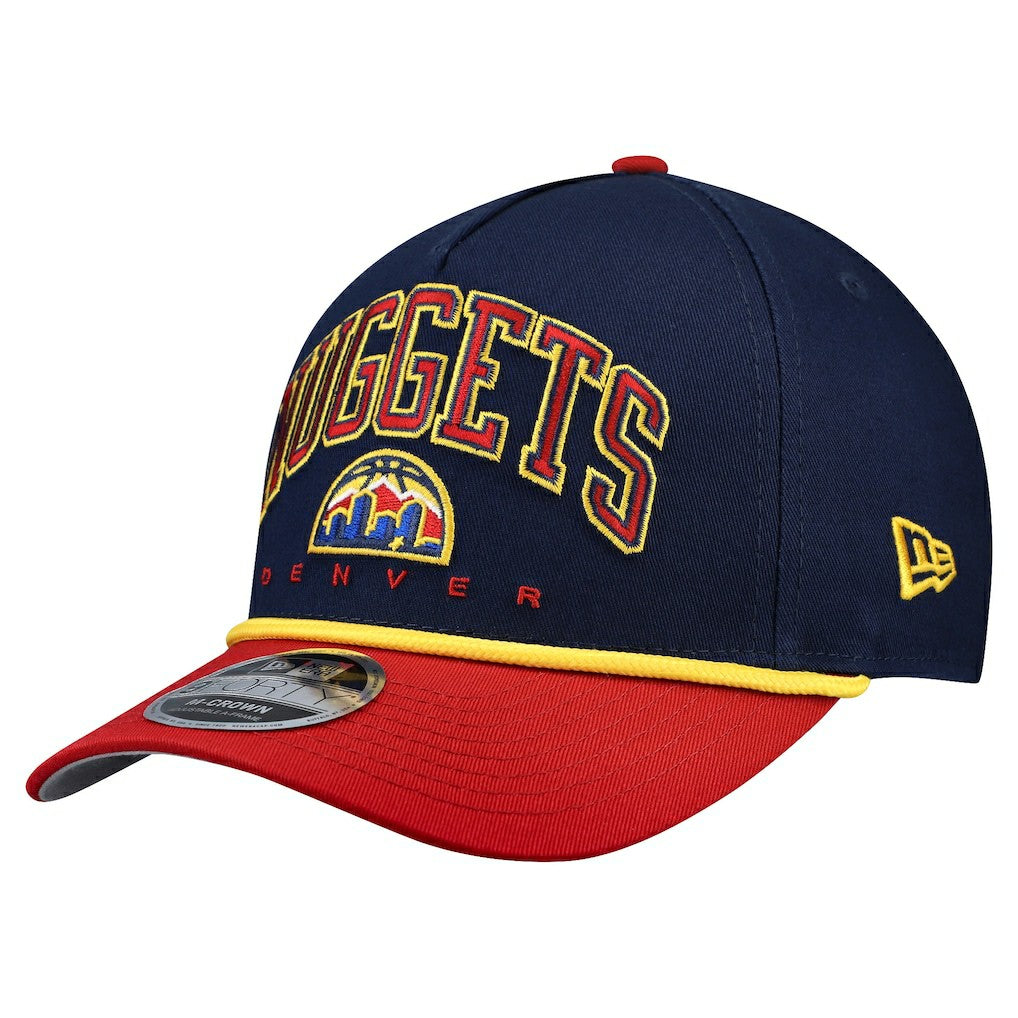 Navy Denver Nuggets Bold Arch COOLERA 9FORTY A-Frame M-Crown Adjustable Hat sale | NBA