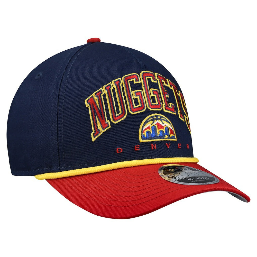 Navy Denver Nuggets Bold Arch COOLERA 9FORTY A-Frame M-Crown Adjustable Hat sale | NBA