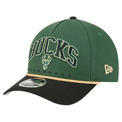 Hunter Green Milwaukee Bucks Bold Arch COOLERA 9FORTY A-Frame M-Crown Adjustable Hat | NBA