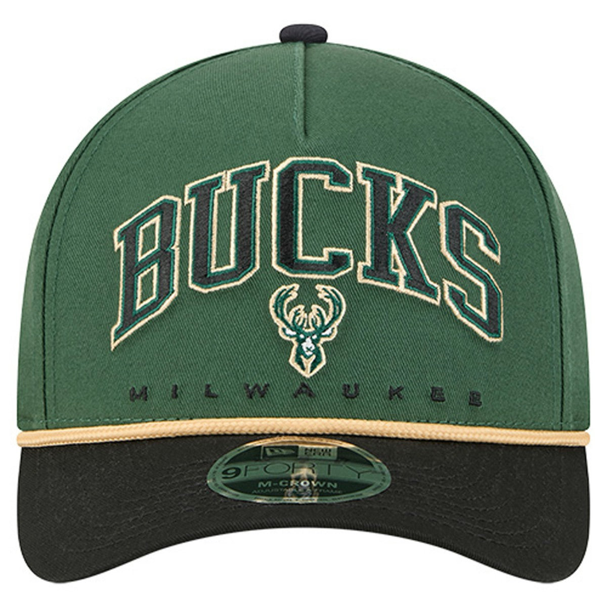 Hunter Green Milwaukee Bucks Bold Arch COOLERA 9FORTY A-Frame M-Crown Adjustable Hat | NBA