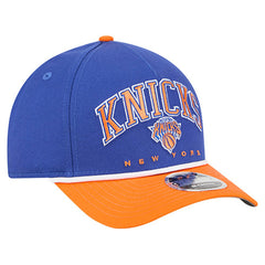 Blue New York Knicks Bold Arch COOLERA 9FORTY A-Frame M-Crown Adjustable Hat | NBA