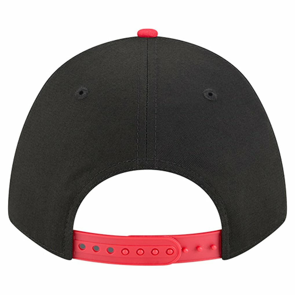 Black Chicago Bulls Bold Arch COOLERA 9FORTY A-Frame M-Crown Adjustable Hat | NBA