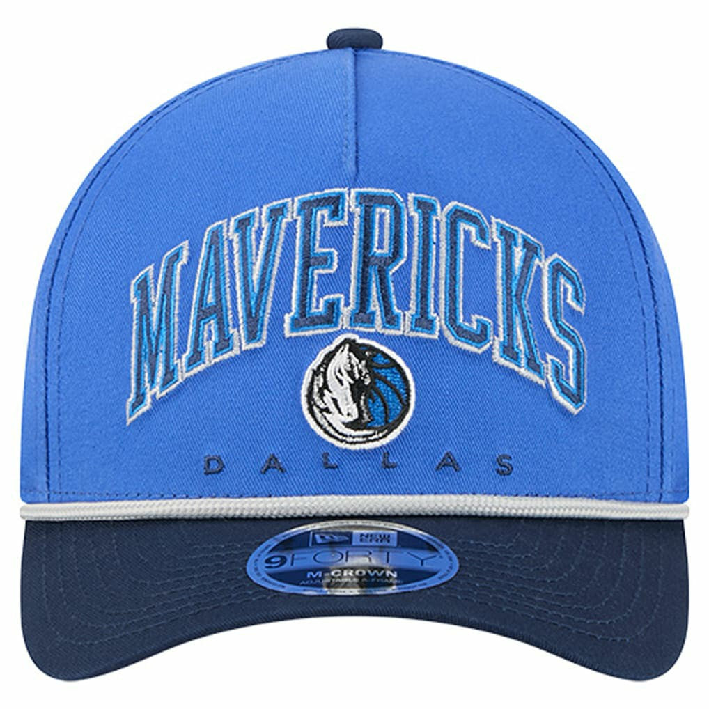Blue Dallas Mavericks Bold Arch COOLERA 9FORTY A-Frame M-Crown Adjustable Hat sale | NBA