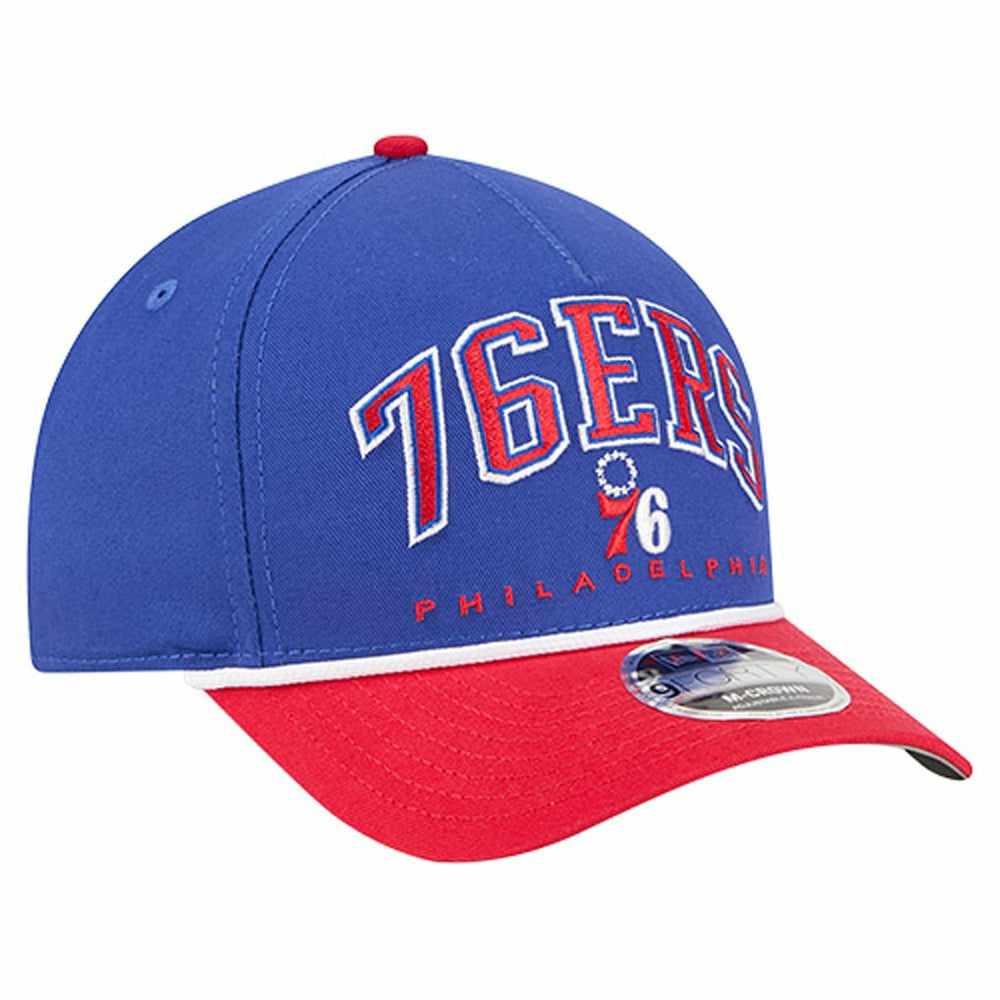 Royal Philadelphia 76ers Bold Arch COOLERA 9FORTY A-Frame M-Crown Adjustable Hat | NBA