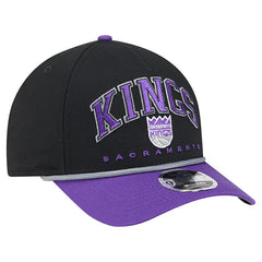 Black Sacramento Kings Bold Arch COOLERA 9FORTY A-Frame M-Crown Adjustable Hat | NBA