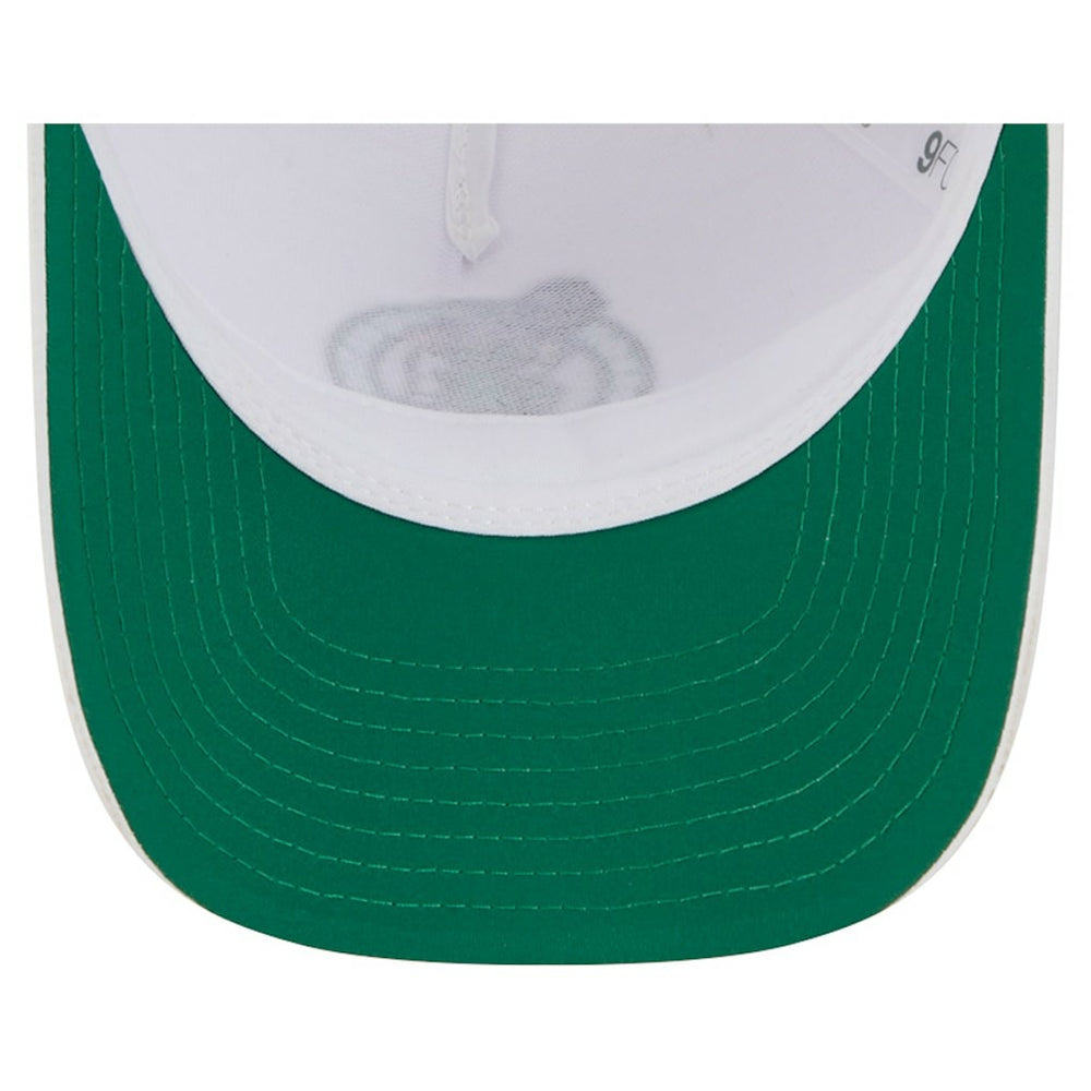 White Boston Celtics Featherweight Team Tape 9FORTY M-Crown A-Frame Adjustable Hat | NBA