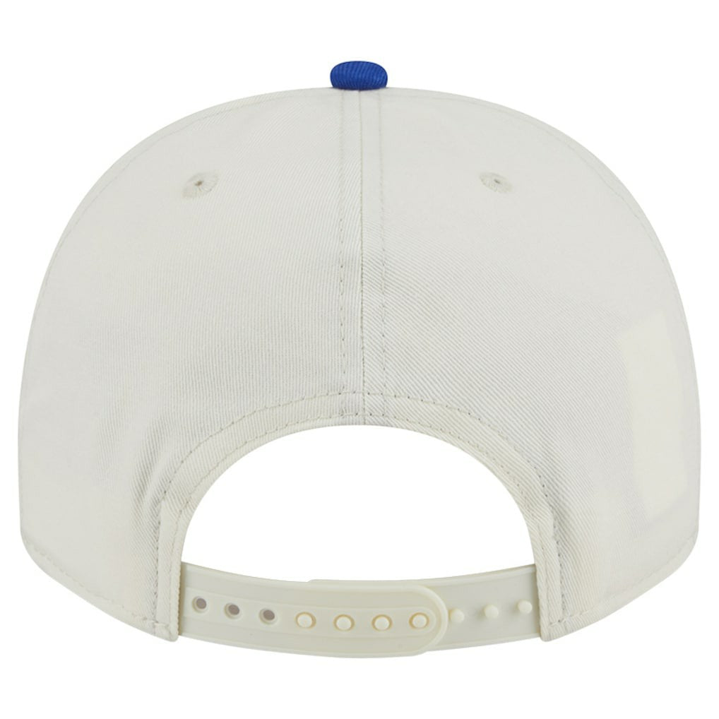 Cream/Royal Golden State Warriors Chainstitch 9FIFTY A-Frame Snapback Hat sale | NBA