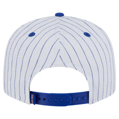 White New York Knicks Deceptor Pinstripe 9FIFTY Snapback Hat | NBA