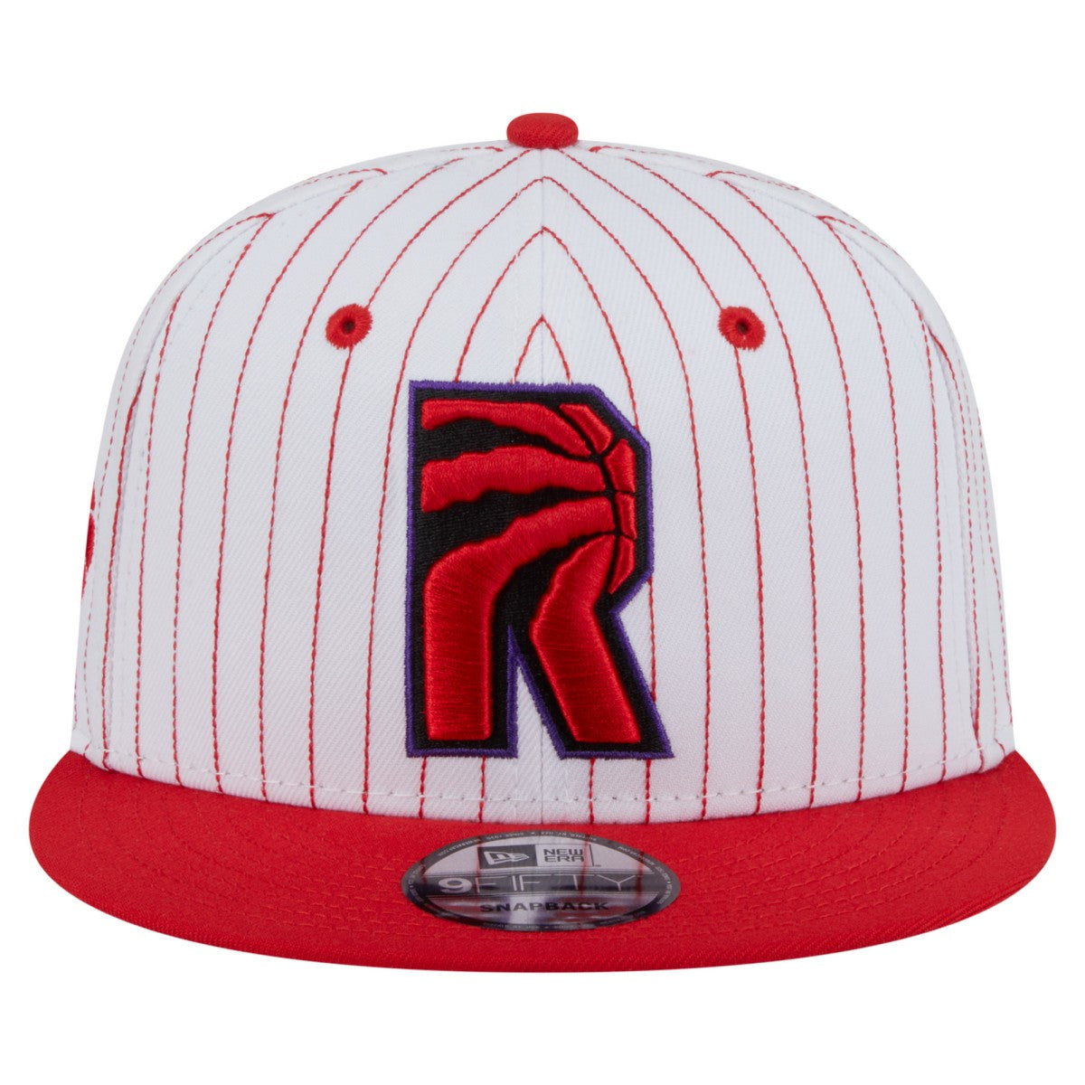 White Toronto Raptors Deceptor Pinstripe 9FIFTY Snapback Hat | NBA