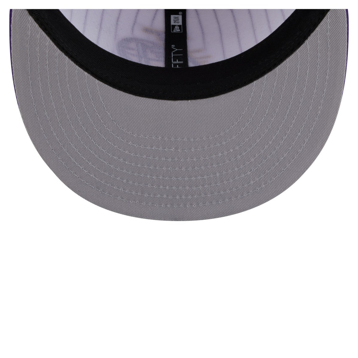 White Los Angeles Lakers Deceptor Pinstripe 9FIFTY Snapback Hat | NBA