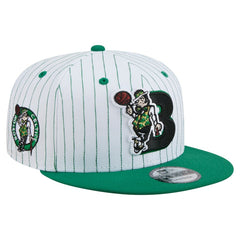 White Boston Celtics Deceptor Pinstripe 9FIFTY Snapback Hat | NBA